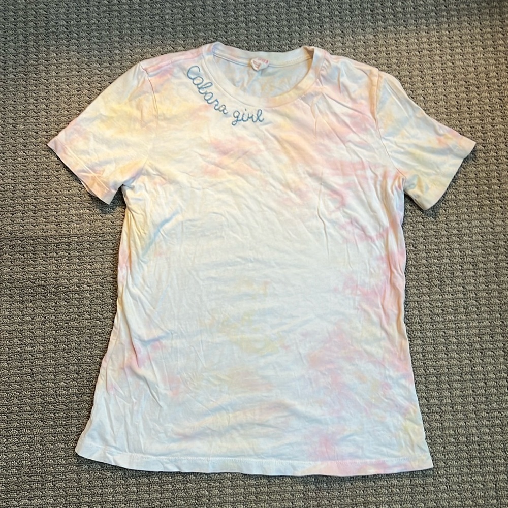 “Cabana Girl” Hand Stitched Tie Dye Short-sleeved T-shirt
